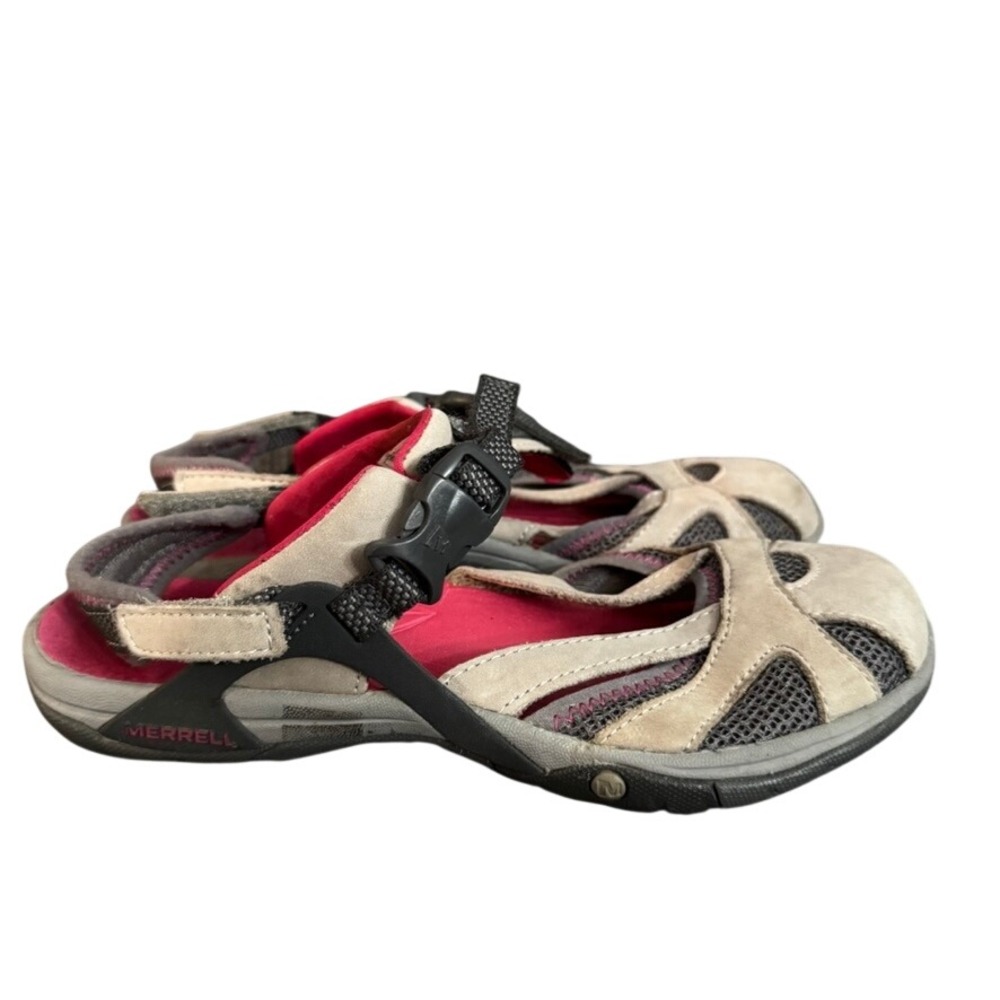Merrell Wild Dove Womens 7 Gray Pink Hiking Sandals J24502 Water Shoes Buckle